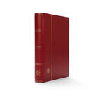 Insteekalbum A4, 64 bladzijden (Wit ) - 9 stroken - Rood - serie Basic, Kunstleder - afm: 230 x 305 x 55 ■ per st.