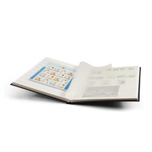 Insteekalbum A4, 32 bladzijden (Wit ) - 9 stroken - Zwart - serie Basic, Kunstleder - afm: 230 x 305 x 30 ■ per st.