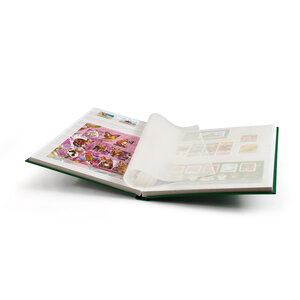 Insteekalbum A4, 32 bladzijden (Wit ) - 9 stroken - Groen - serie Basic, Kunstleder - afm: 230 x 305 x 30 ■ per st.