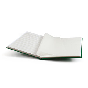 Insteekalbum A4, 32 bladzijden (Wit ) - 9 stroken - Groen - serie Basic, Kunstleder - afm: 230 x 305 x 30 ■ per st.