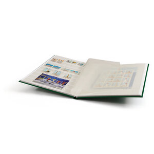 Insteekalbum A4, 16 bladzijden (Wit ) - 9 stroken - Groen - serie Basic, Kunstleder - afm: 230 x 305 x 20 ■ per st.
