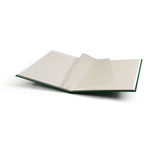 Insteekalbum A4, 16 bladzijden (Wit ) - 9 stroken - Groen - serie Basic, Kunstleder - afm: 230 x 305 x 20 ■ per st.