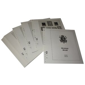 Nachtrag Zeitraum: 1981-1989 - Belgien - Blätter für Basisalbum (40 Stk.) - Lindner, T Vordruckblätter (champagnerfarben)