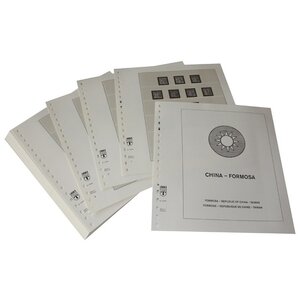 Supplément de période: 1945-1960 - Chine - Taïwan - feuilles pour Album de base (37 pcs.) - Lindner, T Feuilles pré-imprimées (couleur champagne)