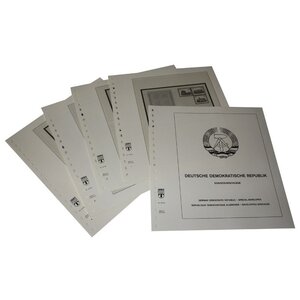 Nachtrag Zeitraum: 1984-1990 - D.D.R., Typ: SU - Blätter für Basisalbum (7 Stk.) - Lindner, T Vordruckblätter (champagnerfarben)