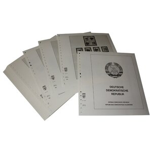 Supplement periode: 1985-1990 - D.D.R. - bladen voor Basisalbum (52 st.) - Lindner, T voordrukbladen (champagnekleurig)