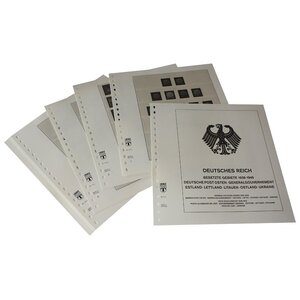 Supplement periode: 1939-1944 - Duitsland 1920-1949 - bladen voor Basisalbum (14 st.) - Lindner, T voordrukbladen (champagnekleurig)