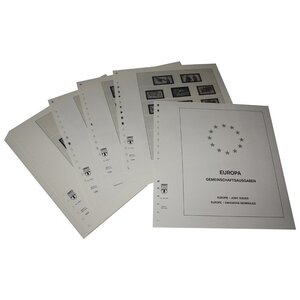 Supplément de période: 1981-1984 - Europe - C.E.P.T. - feuilles pour Album de base (37 pcs.) - Lindner, T Feuilles pré-imprimées (couleur champagne)