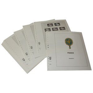 Nachtrag Zeitraum: 1984-1989 - Frankreich - Blätter für Basisalbum (35 Stk.) - Lindner, T Vordruckblätter (champagnerfarben)