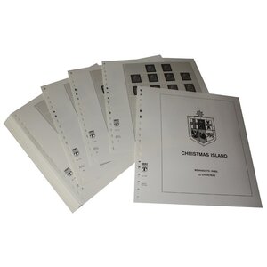 Nachtrag Zeitraum: 1958-1996 - Weihnachtsinsel - Blätter für Basisalbum (46 Stk.) - Lindner, T Vordruckblätter (champagnerfarben)