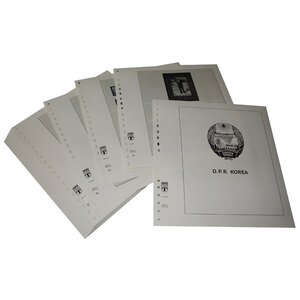 Nachtrag Zeitraum: 1999-2001 - Korea Nord  - Blätter für Basisalbum (51 Stk.) - Lindner, T Vordruckblätter (champagnerfarben)