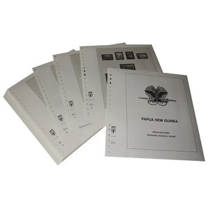 Supplement periode: 1985-1999 - Papoea Nieuw Guinea - bladen voor Basisalbum (44 st.) - Lindner, T voordrukbladen (champagnekleurig)
