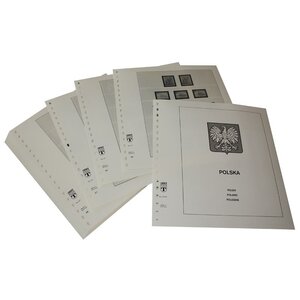 Supplement periode: 1952-1959 - Polen - bladen voor Basisalbum (45 st.) - Lindner, T voordrukbladen (champagnekleurig)