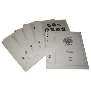 Supplément de période: 1990-1995 - Pologne - feuilles pour Album de base (45 pcs.) - Lindner, T Feuilles pré-imprimées (couleur champagne)