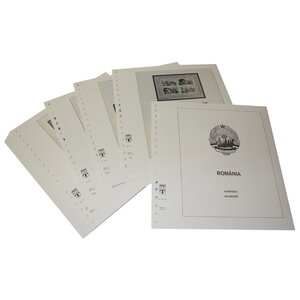 Supplément de période: 1985-1987 - Roumanie - feuilles pour Album de base (43 pcs.) - Lindner, T Feuilles pré-imprimées (couleur champagne)