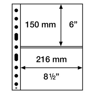 Insert sheets - Grande (2C), 2 compartment(s): sheets - Transparent4 Rings