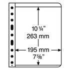 Insert sheets - Vario (1C), 1 compartment(s): 193 x 263 mm - Transparent 4 Rings - dim: 216 x 280 mm ■ per 5 pcs.