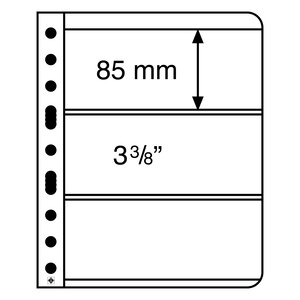 Insert sheets - Vario (3C), 3 compartment(s): sheets - Transparent4 Rings