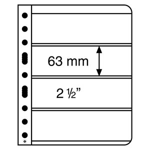 Einsteckblätter - Vario (4C), 4 er Einteilung: Blätter - Transparent4 Ringe