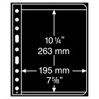 Insert sheets - Vario (1S), 1 compartment(s): 193 x 128 mm - Black 4 Rings - dim: 216 x 280 mm ■ per 5 pcs.
