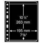 Insert sheets - Vario Plus (1C), 1 compartment(s): 193 x 263 mm - Black 4 Rings - dim: 216 x 280 mm ■ per 5 pcs.