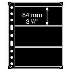 Insert sheets - Vario Plus (3C), 3 compartment(s): 193 x 85 mm - Black 4 Rings - dim: 216 x 280 mm ■ per 5 pcs.