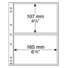Insert sheets - Numis (2C), 2 compartment(s): 165 x 107 mm - Transparent 4 Rings - dim: 193 x 220 mm ■ per 10 pcs.