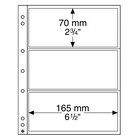 Insert sheets - Numis (3C), 3 compartment(s): 165 x 70 mm - Transparent 4 Rings - dim: 193 x 220 mm ■ per 10 pcs.