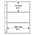 Insteekbladen - Numis (3C), 3 vaks indeling: 165 x 70 mm - Transparent 4 Rings - afm: 193 x 220 mm ■ per 10 stuks