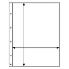 Insert sheets - Folio (1C), 1 compartment(s): 260 x 360 mm - Transparent 4 Rings - dim: 290  x 365 mm ■ per 5 pcs.