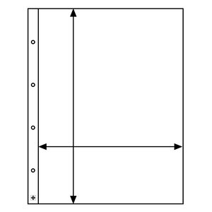Insteekbladen - Folio (1C), 1 vaks indeling: bladen - Transparent 4 Rings