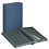 Insteekalbum A4, 60 bladzijden (Zwart ) - 9 stroken - Blauw - serie Diamant, Linnen structuur met sierstiknaden - afm: 230 x 305 x 50 ■ per st.