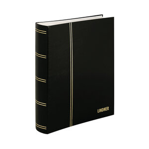Classeur A4, 64 pages (Blanc) - 10 bandes - Noir - série Standard, Simili-cuir - dim: 230 x 305 x 55 ■ par pc.
