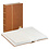 Insteekalbum A4, 64 bladzijden (Wit ) - 10 stroken - Lichtbruin - serie Standard, Kunstleder - afm: 230 x 305 x 55 ■ per st.