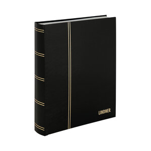 Insteekalbum A4, 48 bladzijden (Wit ) - 10 stroken - Zwart - serie Standard, Kunstleder - afm: 230 x 305 x 40 ■ per st.