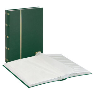 Insteekalbum A4, 48 bladzijden (Wit ) - 10 stroken - Groen - serie Standard, Kunstleder - afm: 230 x 305 x 40 ■ per st.