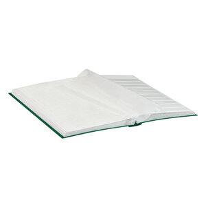 Insteekalbum A4, 48 bladzijden (Wit ) - 10 stroken - Groen - serie Standard, Kunstleder - afm: 230 x 305 x 40 ■ per st.
