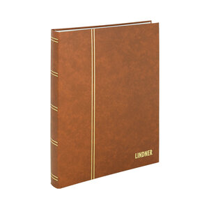 Insteekalbum A4, 32 bladzijden (Wit ) - 10 stroken - Lichtbruin - serie Standard, Kunstleder - afm: 230 x 305 x 30 ■ per st.
