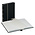 Insteekalbum A5, 32 bladzijden (Wit ) - 6 stroken - Zwart - serie Standard, Kunstleder - afm: 165 x 220 x 30 ■ per st.
