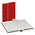 Insteekalbum A5, 32 bladzijden (Wit ) - 6 stroken - Rood - serie Standard, Kunstleder - afm: 165 x 220 x 30 ■ per st.