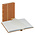 Insteekalbum A5, 32 bladzijden (Wit ) - 6 stroken - Lichtbruin - serie Standard, Kunstleder - afm: 165 x 220 x 30 ■ per st.