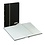 Insteekalbum A5, 16 bladzijden (Wit ) - 6 stroken - Zwart - serie Standard, Kunstleder - afm: 165 x 220 x 20 ■ per st.