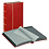 Insteekalbum A4, 64 bladzijden (Zwart ) - 9 stroken - Rood - serie Standard, Kunstleder - afm: 230 x 305 x 55 ■ per st.