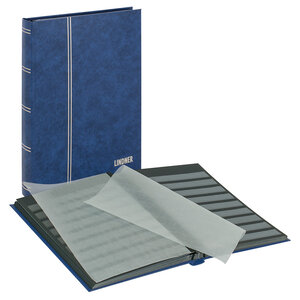 Insteekalbum A4, 32 bladzijden (Zwart ) - 9 stroken - Blauw - serie Standard, Kunstleder - afm: 230 x 305 x 30 ■ per st.