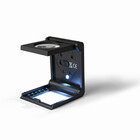 Linen Tester, Magnification factor:  5x, Lens diameter Ø 23 mm, with LED - Dim folded: 55 x 42 x 17 mm - Dim open: 55 x 42 x 54 mm ■ per: pc.