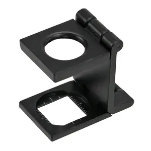 Linen Tester, Magnification factor:  6x, Lens diameter Ø 27 mm - Dim folded: 52 x 38 x 17 mm - Dim open: 52 x 38 x 50 mm