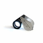 Precision magnifier, Foldable, Magnification factor: 10x, Lens diameter Ø 17 mm, with LED (6x) and UV 356 nm. (7x) - Dim: 20 x 20 x 32 mm ■ per: pc.