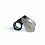 Precision magnifier, Foldable, Magnification factor: 10x, Lens diameter Ø 17 mm, with LED (6x) and UV 356 nm. (7x) - Dim: 20 x 20 x 32 mm
