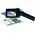 Handle magnifier, Magnification factor: 2,5x, with UV 356 nm. - Dim: 260 x 80 x 30 mm ■ per: pc.