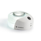 Loupe à poser, Loupe pavé à concentration de lumière, Facteur d'agrandissement: 10x, Diamètre de la lentille Ø 62 mm, avec LED - Dim: 85 x 72 x 45 mm ■ par:  pc.